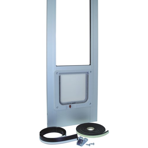 Ideal Pet Products Aluminum Modular Pet Patio Door, Cat Flap, 6.25" x 6