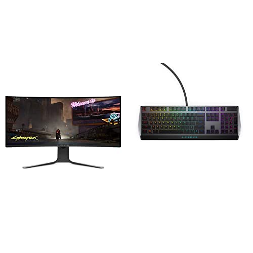 Alienware 120Hz UltraWide Gaming Monitor 34 Inch & LowProfile RGB Gaming Keyboard AW510K