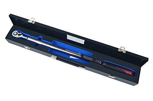 ACDelco Tools 1/2" (Inch) Angle Digital Torque Wrench, Measures 12.5 - 250.7 ft-lbs. Range of Torque, 26-1/4" Length, LCD Display, Audible Notification Buzzer, Vibration & LED Light Flashing,ARM303-4A