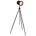 Amazon Brand – Stone & Beam Vintage Industrial Spotlight Tripod Floor Lamp With LED Light Bulb - 25.5 x 25.5 x 60 Inches, Black