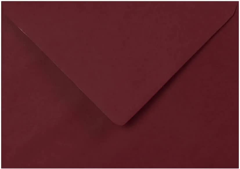 C5 Coloured envelopes for A5 Greeting Cards Christmas Cards Wedding Invitation Crafts 162x229mm- Pack of 40 envelopes (Burgundy Red)