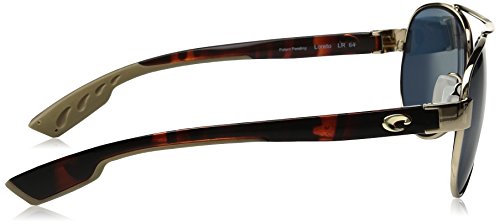 Costa del Mar Loreto Polarized Aviator Sunglasses, Rose Gold, 56.5 mm