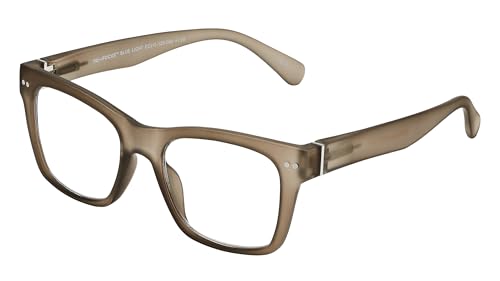 SAV Eyewear Rectangular Reading Glasses, Grey, 139mm + 1.5