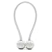 DEZENE Magnetic Curtain Tiebacks,The Most Convenient Drape Tie Backs,2 Pack Decorative Rope Holdback Holder for Big,Wide or Thick Window Drapries,16 Inch Long,White