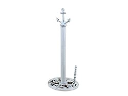 See Rustic Whitewashed Cast Iron Anchor Paper Towel Holder 16 Inch - Anchor Decoration - Beach Kitchen Decorating Details
