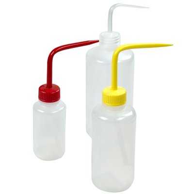 250ml Narrow Mouth Wash Bottle with 28mm Green Cap (1 Bottle)