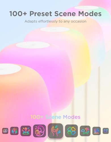 Govee Lantern Floor Lamp, Halo Gradient RGBICWW Smart Standing Lamp with Silicone Soft Lamp Shade, 1000K-10000K, 100+Scene Modes, Music Sync, 1400lm, Matter Compatible, Ideal for Living Room, Bedroom