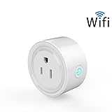 Smart Socket, MWAY Mini Smart Plug WiFi Enabled,Remote Control From Anywhere,Compatible with Alexa,Support 2.4GHz Wifi Networks,Voltage 100-240V,Electrical Power Switch for Household Applicances