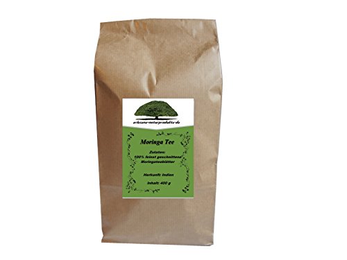 erlesene-naturprodukte Moringa-Tee aus Hand-geernteten, feinst geschnittenen Moringa-Blättern - Vegan & ohne Teein…