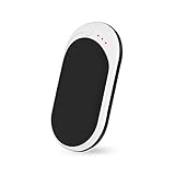 Cypers 2018 Upgraded Double-Side Rechargeable Hand Warmer 5200mAh Portable Power Bank for iPhone, Samsung Galaxy and Android Phone(Black)