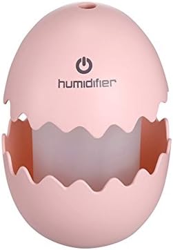 Egg Ultrasonic Cool Mist Humidifier - Premium Air Humidifying Unit with Ultra-quiet Funcationality,Automatic Shut-off,Night Light Function (Pink)