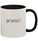 got pecker? - 11oz Ceramic Colored Handle and