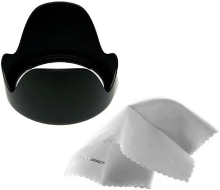 Optics Sigma Super Wide Angle 20mm f/1.8 EX Aspherical DG DF RF Macro Pro Digital Lens Hood (Flower Design) (82mm) + Nwv Direct Microfiber Cleaning Cloth.