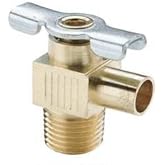 Parker DC607-4 Bib Drain Cock 90 Degree 1/4 NPTF Male Brass