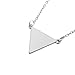 Spinningdaisy Simple Love Triangle Necklace (Silver Plated)