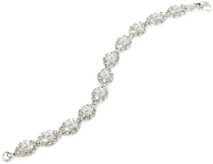 Lydia Swarovski Crystal 1 Row Bracelet/One Row Swarovski Crystal Bracelet/Clear Crystal Bracelet in Swarovski Crystal