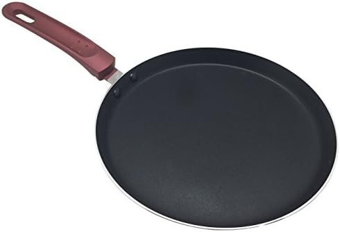 Crepe Pan by Ricovero Cookware- Double Nonstick Pancake Pan - Healthy Cooking - Ergonomic Handle - Uniform Heat Distribution - Non Toxic Lead Free - Dishwasher Safe