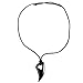 R&B Jewelry Mens Black 316l Stainless Steel Alpha Spear Pendant Chain Necklace