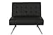 DHP Emily Accent Chair with Split-Back and Chrome Legs, Black Faux Leather