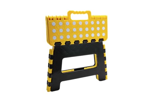 Banqueta Plástica Dobrável Reforçada 150kg Fasterr 22cm, Banco Degrau Antiderrapante, Ideal para Casa e Camping
