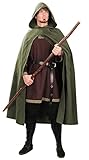 JPXH Green Renaissance Hooded Cape Witch Cloak with