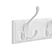 SONGMICS Wall-Mounted Coat Rack, Hook Rack with 4 Tri-Hooks, for Clothes, Keys, Hats, Purses, in The Entryway, Bathroom, Closet Room, White ULHR30WT