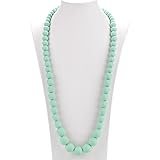 Consider It Maid Silicone Teething Necklace for Mom to Wear - FREE E-BOOK - BPA FREE and FDA Approved - Limited (Mint)