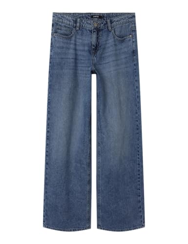 Lmtd Damen Nlfbett DNM Nw R Wide Pant Noos, Medium Blue Denim, 164 EU