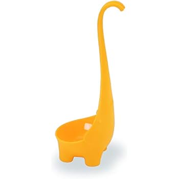 Elephant Soup Ladle Stand Up Adorable Scoop 4 oz Per Cute Gift Not Nessie - Orange Ladle