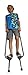 Flybar Master Walking Stilts for Kids Ages 10 +, Weights Up to 200 Lbs - Adjustable Height with Foam Handles & Shoulder Rests - Fun Outdoor Toys for Girls & Boys