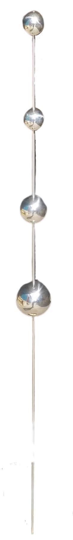SK Style Stainless Steel Gazing Ball Garden Stake - Decorative Sculpture