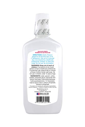 Mountain Falls Dry Mouth Oral Rinse, Mint, 16 Fluid Ounce (Pack of 4)