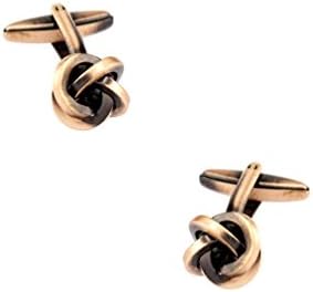 Brushed Knot Rose Gold Metal Cufflinks