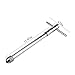 Yosoo Adjustable T-Handle Ratchet Tap Holder Wrench Household Alloy Steel Silver Adjustable T Type One-Hand Ratchet Wrench Adjustable Tap Wrench T-Handle Tap Wrenches (M5-12 Long)