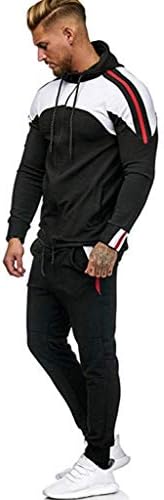 Zipper Patchwork Hoodie Pants Sets Tracksuit Jogging Sweatsuit Activewear
