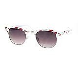Womens Cutie Fruit Print Half Horn Rim Sunglasses (Watermelon)