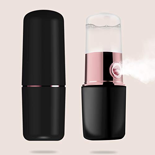 Nano Mister Portable Facial Sprayer Handy Mini Face Mist Atomization Eyelash Extensions Rechargeable Cool Facial Steamer, Soundance Black