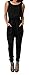 BAIFERN Jumpsuits for Women Black Elegant Sexy Sleeveless Women's Blouson Hollow Out Back Ruched Romper