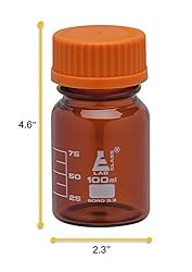 EISCO Reagent Bottle, 100ml - Amber Colored Glass