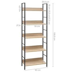 FEMICON Stylish 5-Layer Book Shelf for Home