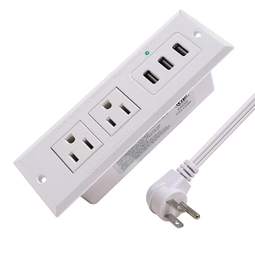 Desk Power Strip with 3 USB Ports