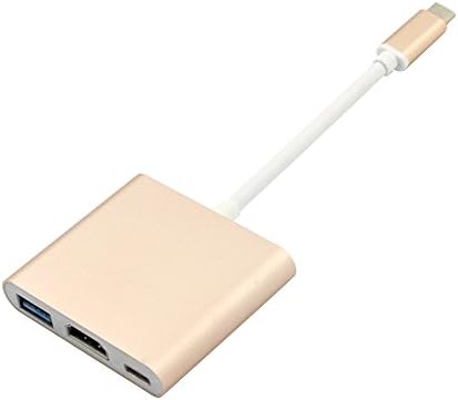 USB-C to HDMI Adapter, ZIKO USB 3.1 Type-C to HDMI / USB 3.0 / USB-C Charging Port Adapter Converter USB 3.1 Hub for Google Chromebook Pixel/New Macbook /Dell XPS13 and More TYPE-C Devices