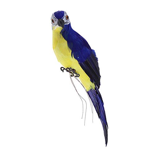 Oral Dentistry Realistic Parrot with Artificial Bird Feathered Decoration Ornament Birds Imitation Animal Model Outdoor Garden Lawn Tree Decor (White) - Thumbnail 5