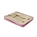 TheWarmHome Decorative Basket Fabric Storage Basket Bin Organizer with Sturdy Rod for Clothes Storage,Baby Storage, Toy Storage, Nursery Baskets for Gifts Empty(Pink, 15.7L*11.8W*8.3H)