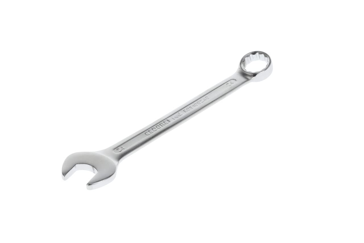 Gedore Red Combination Spanner SW 24 mm Matt Satin Finish Chrome Vanadium Steel Silver