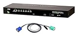 ATEN 8-Port USB/PS2 Combo KVM Switch with Cables CS1308KIT (Black)