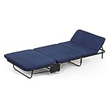 Bed and Mattress Sets, Foldable Single Folding Lounge Sofa Strong Stable Guest Bed for Camping and Home