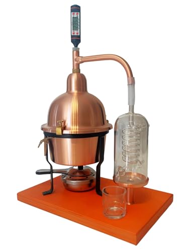 Alembic Copper Essential Oil Distiller with Glass Condensing Coil