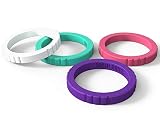 MAUI RINGS Best Woman Silicone Wedding Ring Women Stackable Silicone Rings Wedding Bands Women Create The Perfect Womens Silicone Wedding Ring Band Thin Silicone Rubber Wedding Bands 4 Pack &