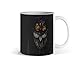 Funny Grumpy Steampunk Owl 11oz Black Mug - Design By Humans